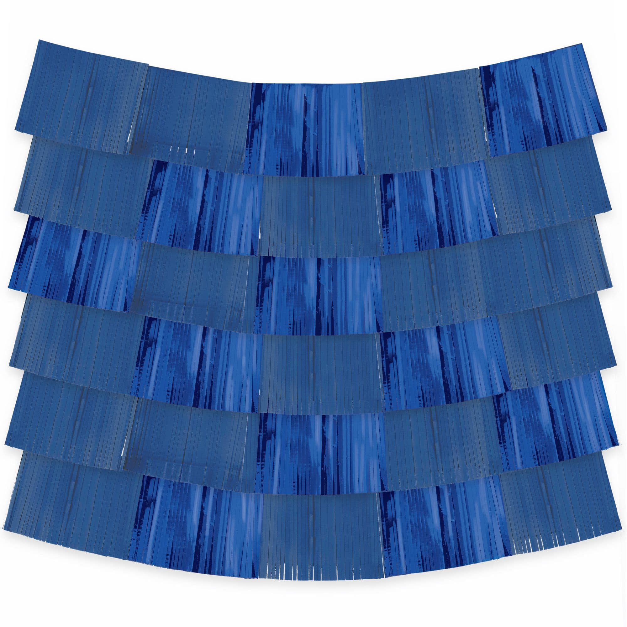 Royal Blue, 14-inch, Plastic Fringe Scene Setter Backdrop