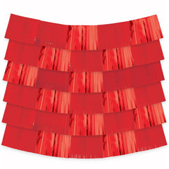 Vibrant Red Metallic Fringe Backdrop Decoration Kit
