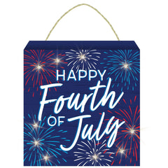 Illuminated 4th of July Hanging MDF Sign