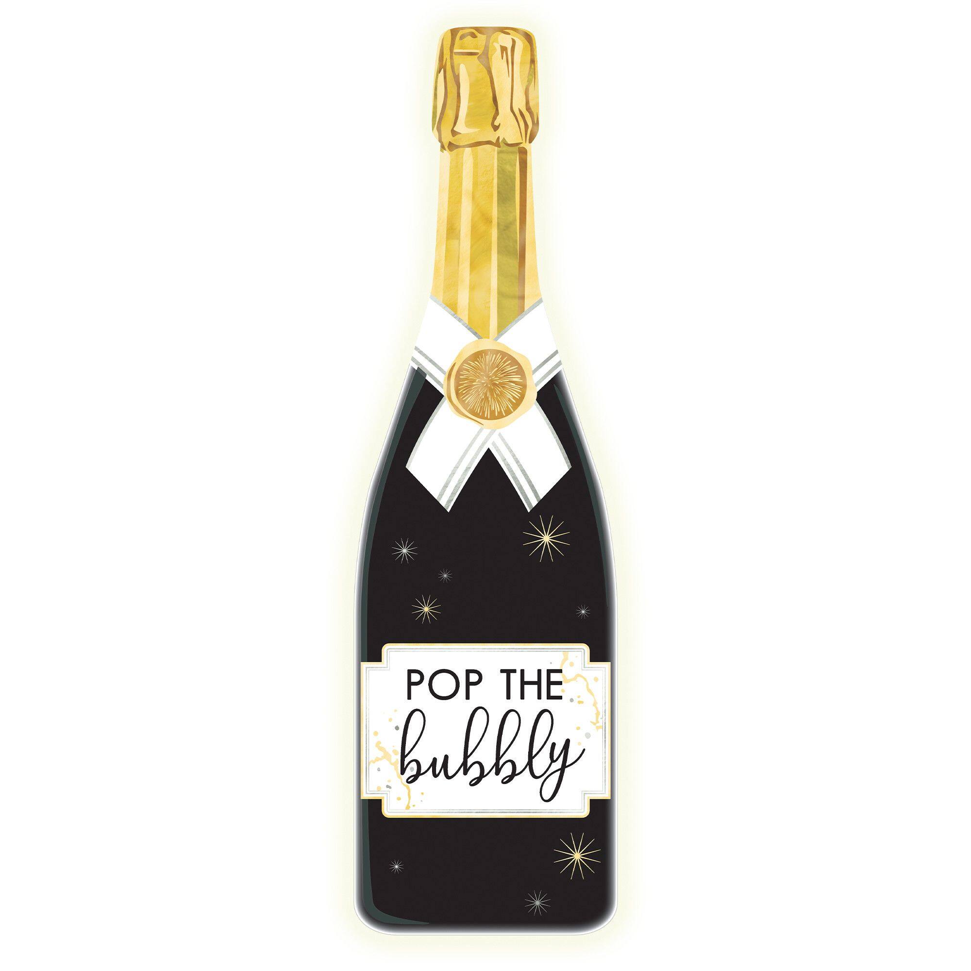 Champagne Standing MDF LED Sign