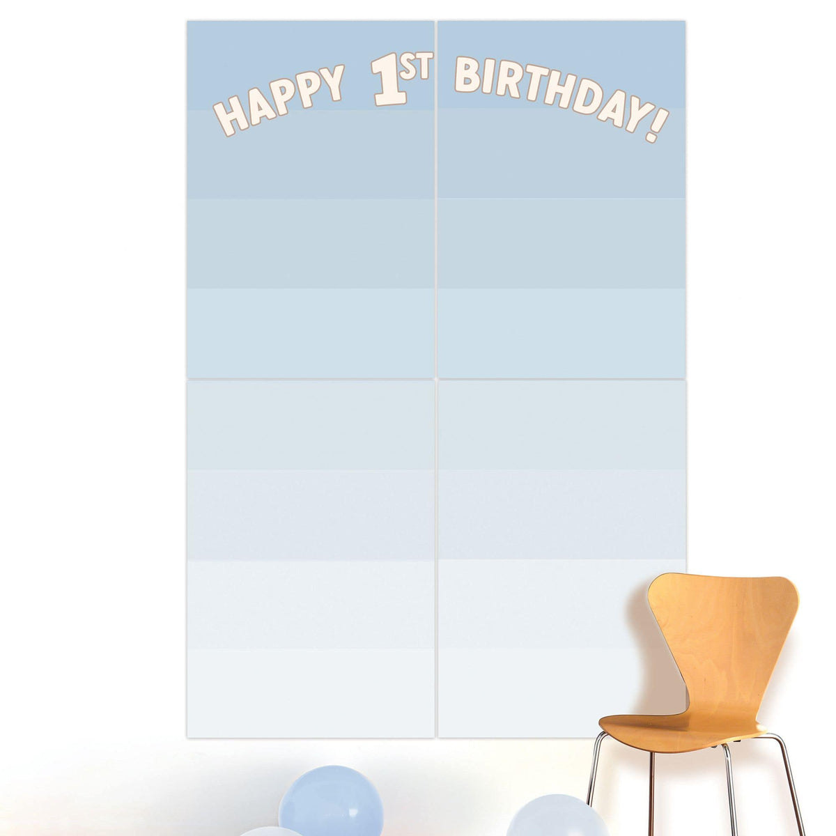 Happy 1st Birthday Scene Setter, Backdrop for Birthday Party