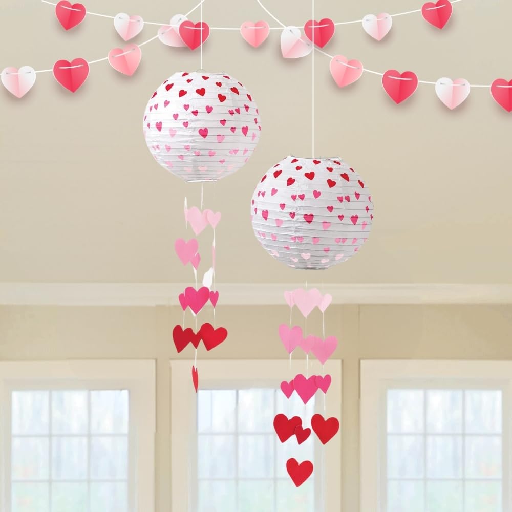 Valentines Day Light-Up Lanterns, 2-pk
