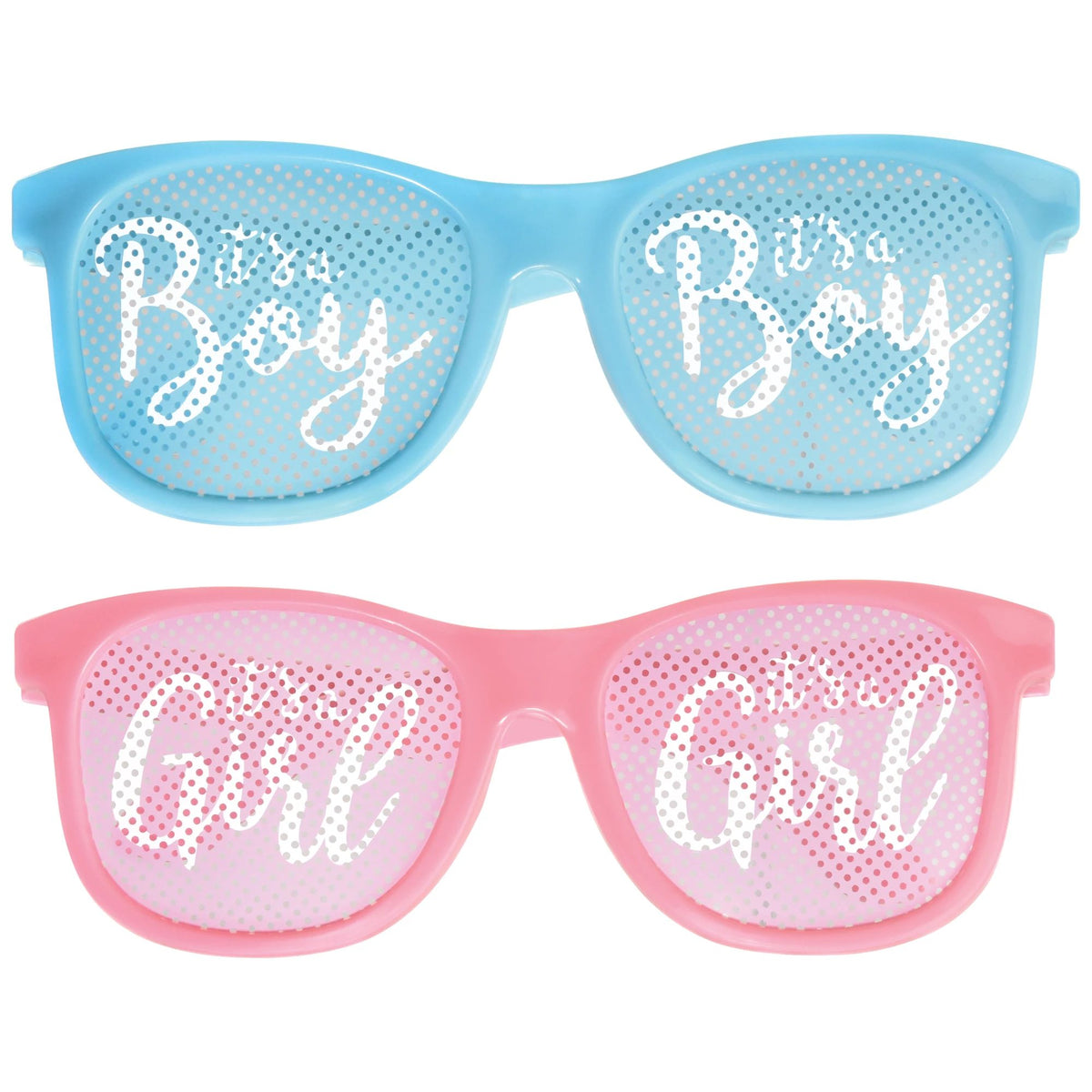 Gender Reveal Sunglasses, Pink/Blue, One Size, 2-pk