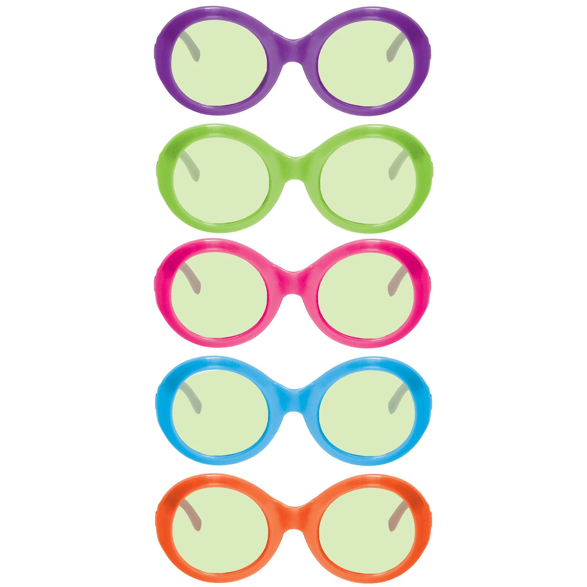 Multicolour 70s Sunglasses, 10-pack