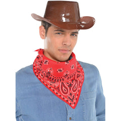Western Bandanas, Black/Red/Pink, 20-in, 10-pk