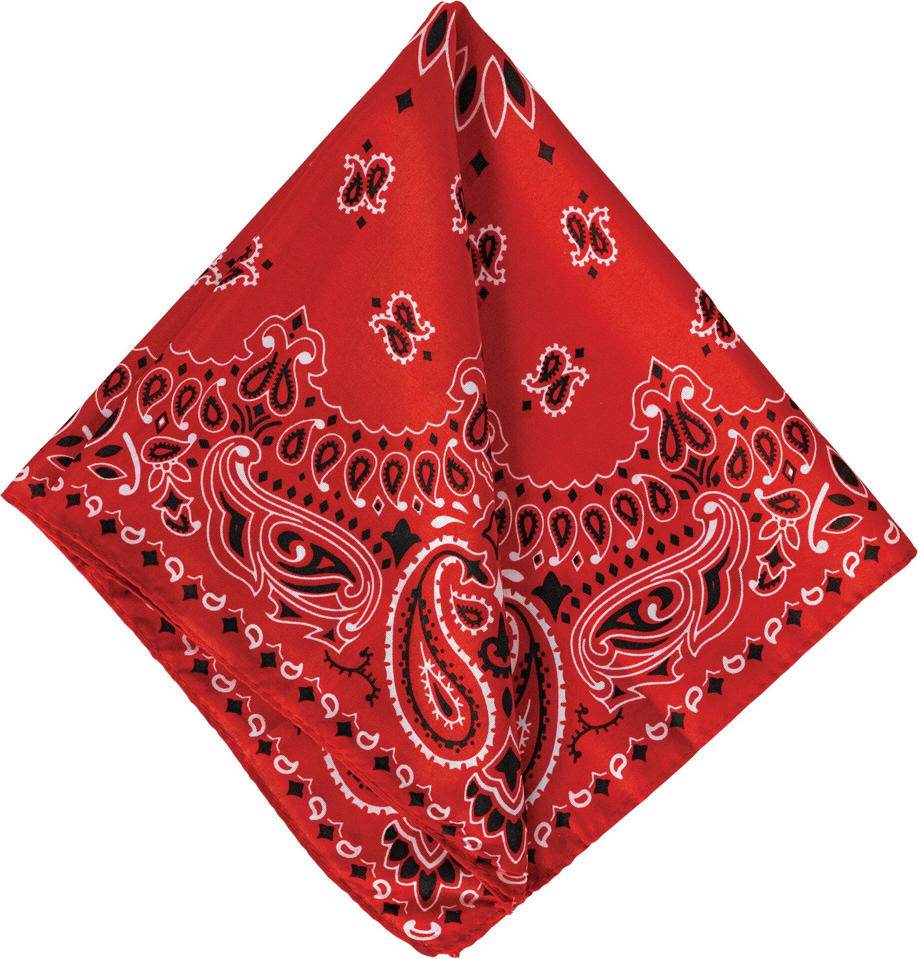 Western Bandanas, Black/Red/Pink, 20-in, 10-pk