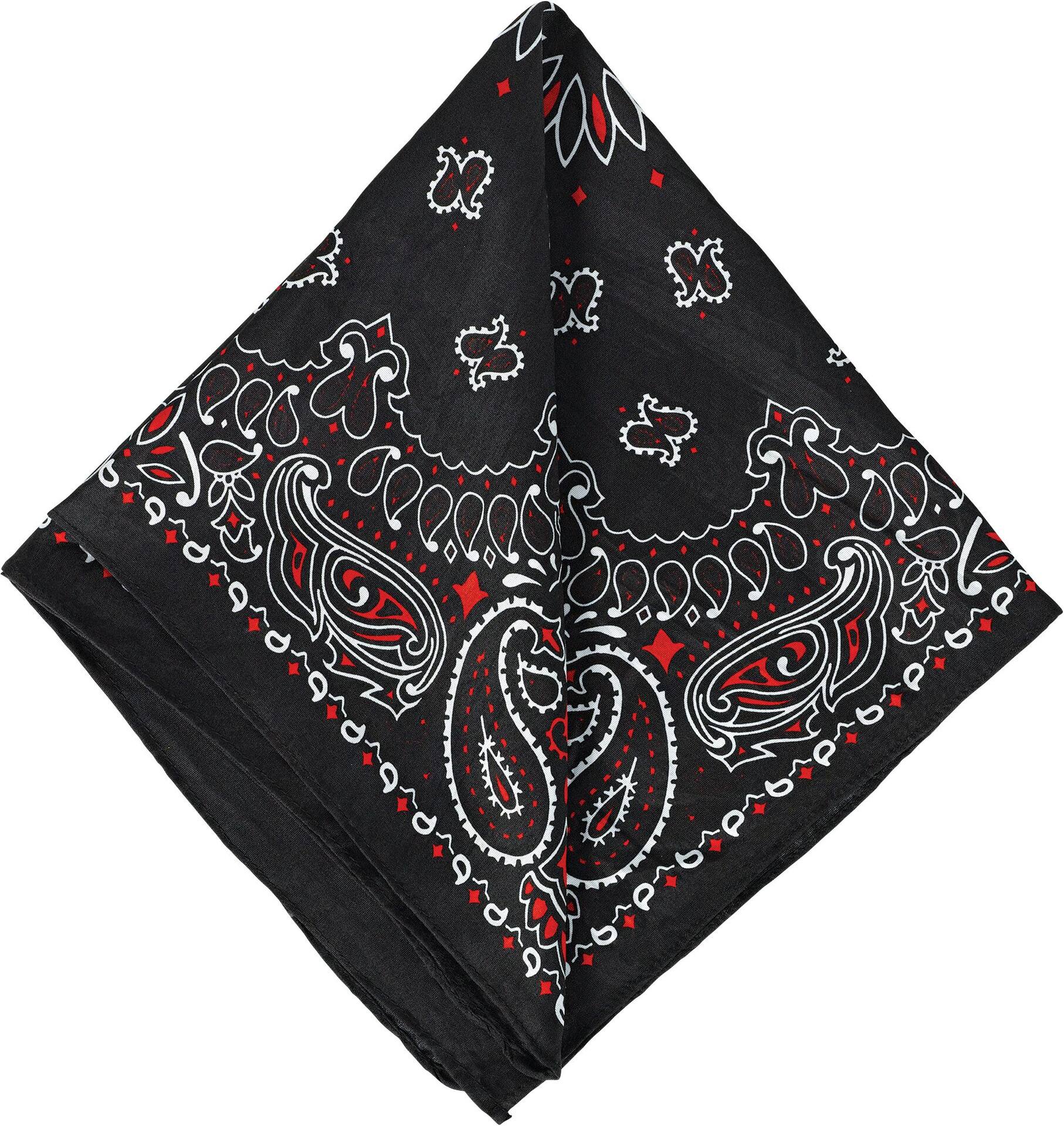 Western Bandanas, Black/Red/Pink, 20-in, 10-pk