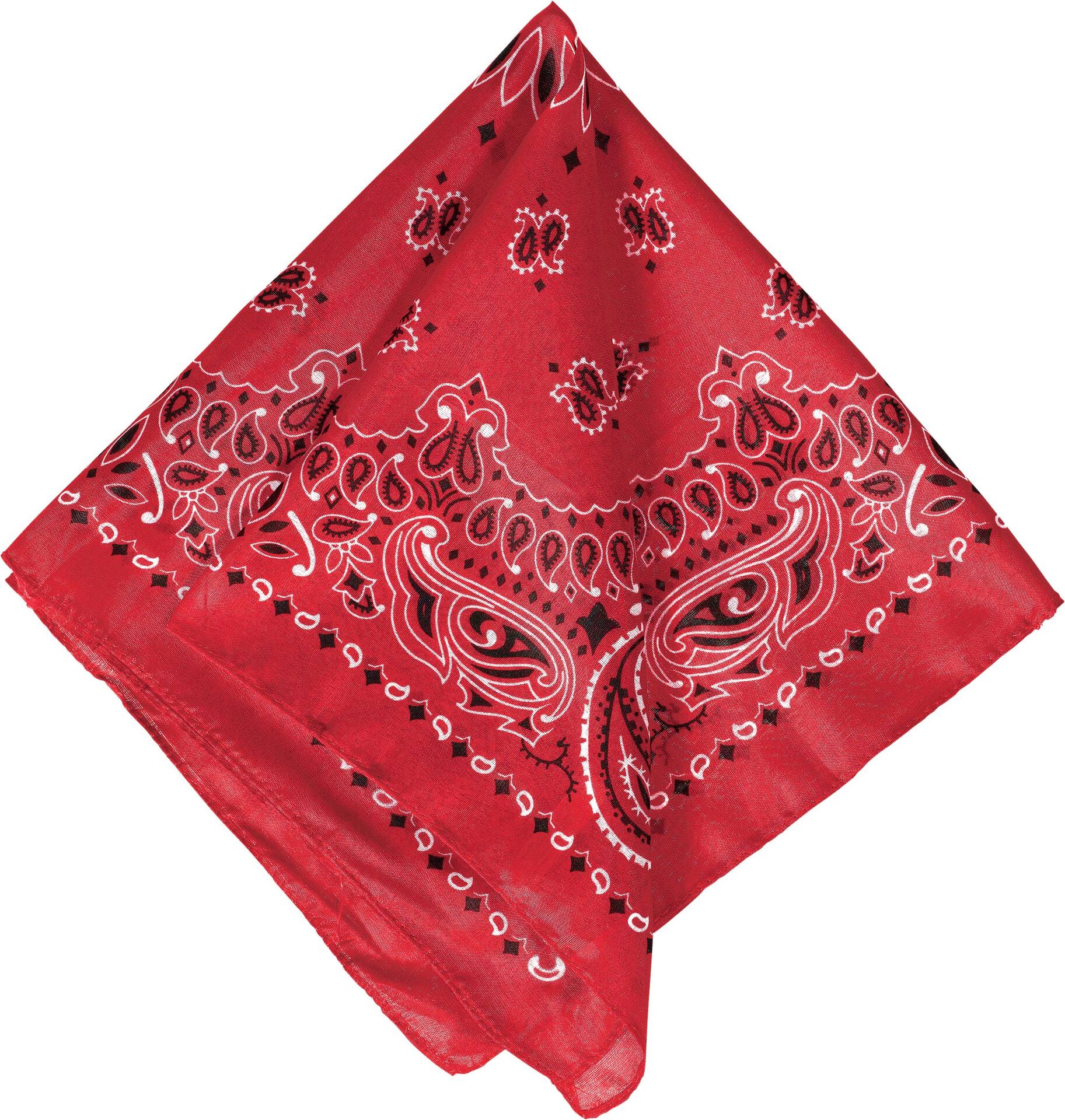 Western Bandanas, Black/Red/Pink, 20-in, 10-pk