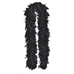 Elegant Black Feather Boa - 72 Costume Accessory