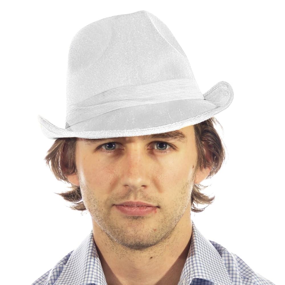 Classic White Fedora Hat - Team Spirit Essential