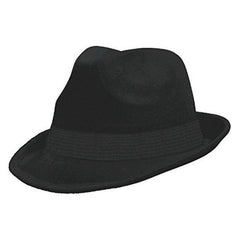 Classic Black Fedora Hat - Elegant Costume Accessory for Any Occasion