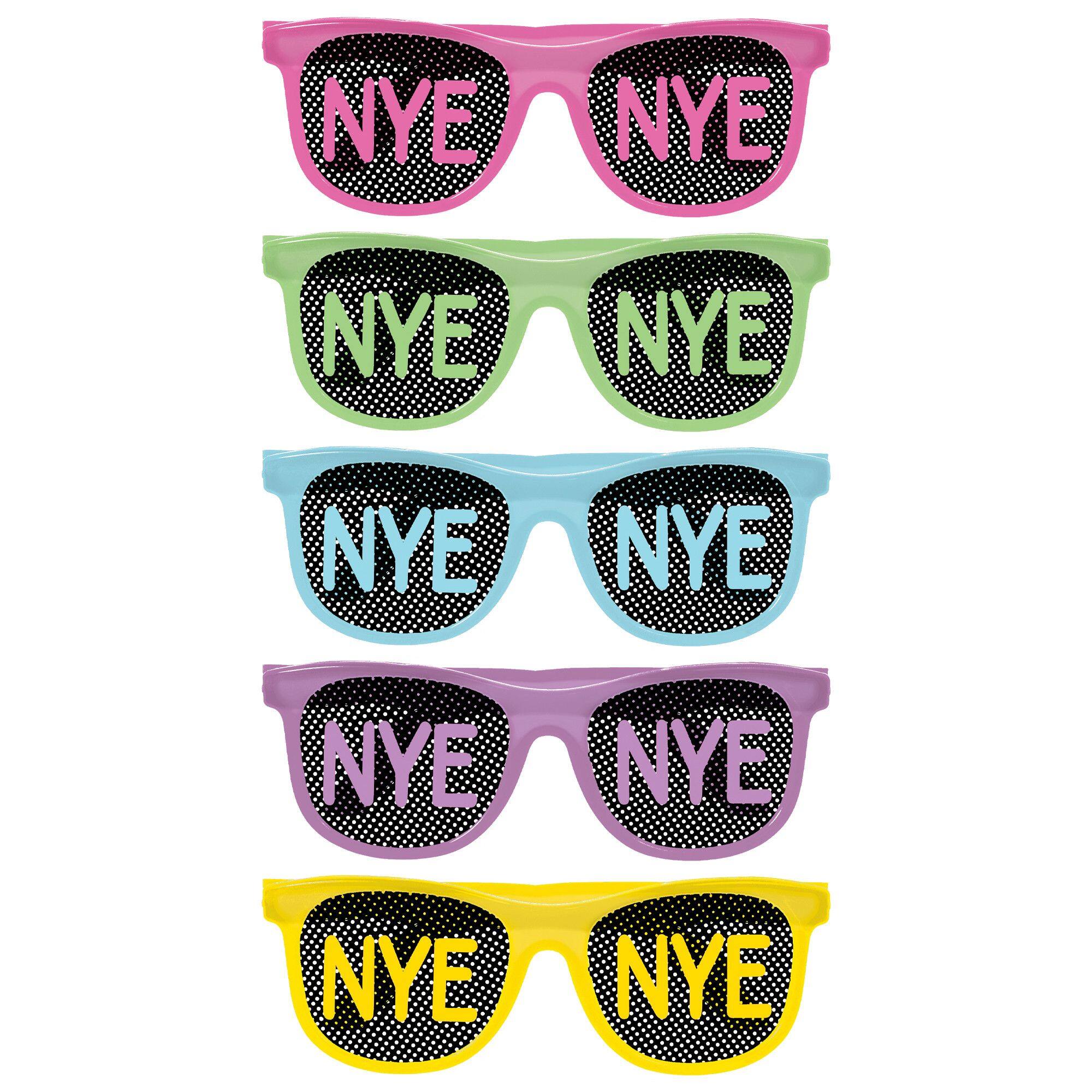 NYE Glow-In-The-Dark Glasses, One Size, 10-pk