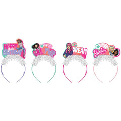 Barbie Tinsel Headbands, Pink/Silver, One Size, 4-pk