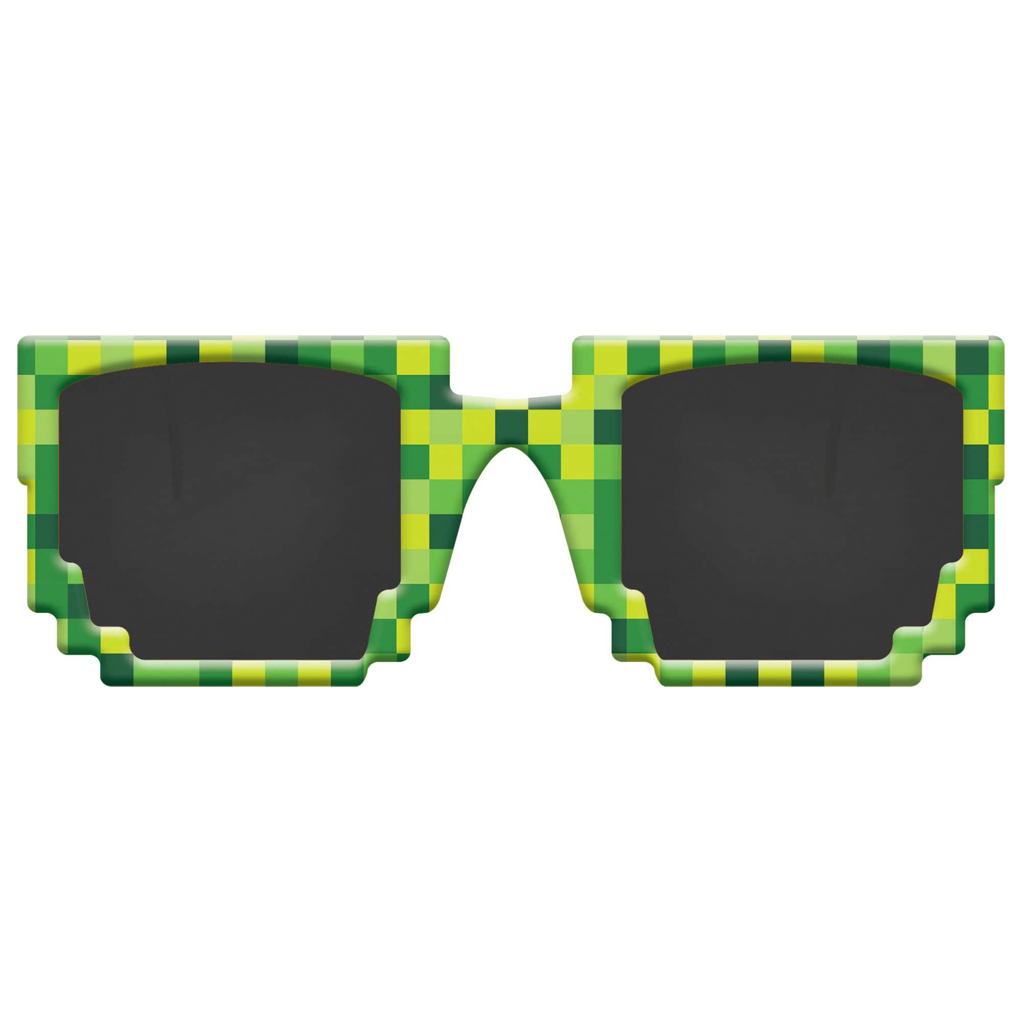 Pixel Party Sunglasses, Green, One Size, 8-pk