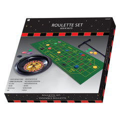 Casino Roulette Game Set with Wheel and Chips