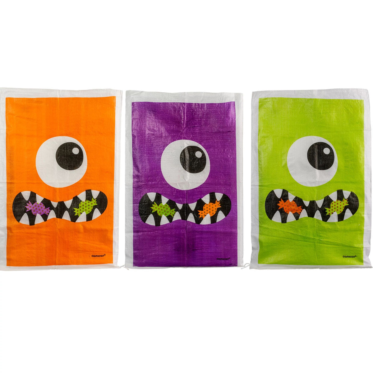 Monster Potato Sacks, Green/Orange/Purple, 41-in, 6-pk