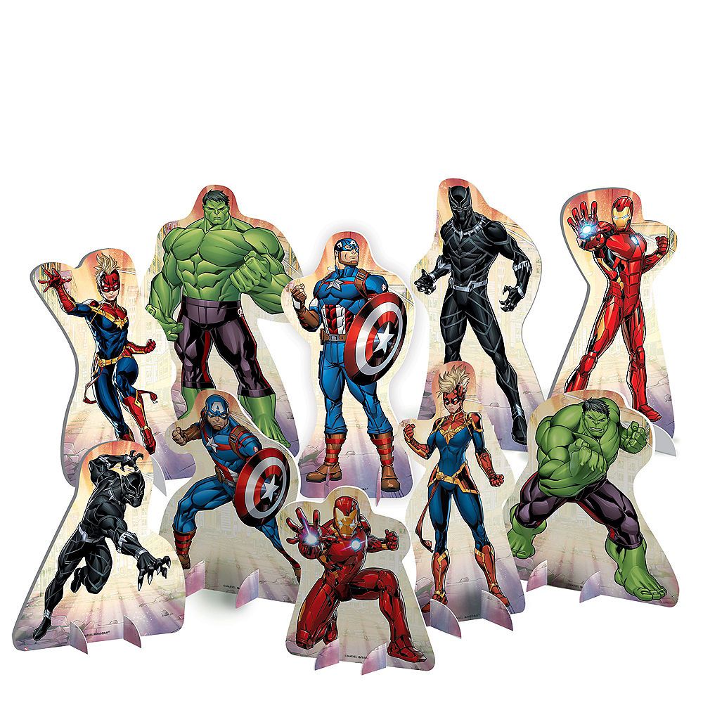 Marvel Avengers Table Decorating Kit, 14-inch, 11-pk