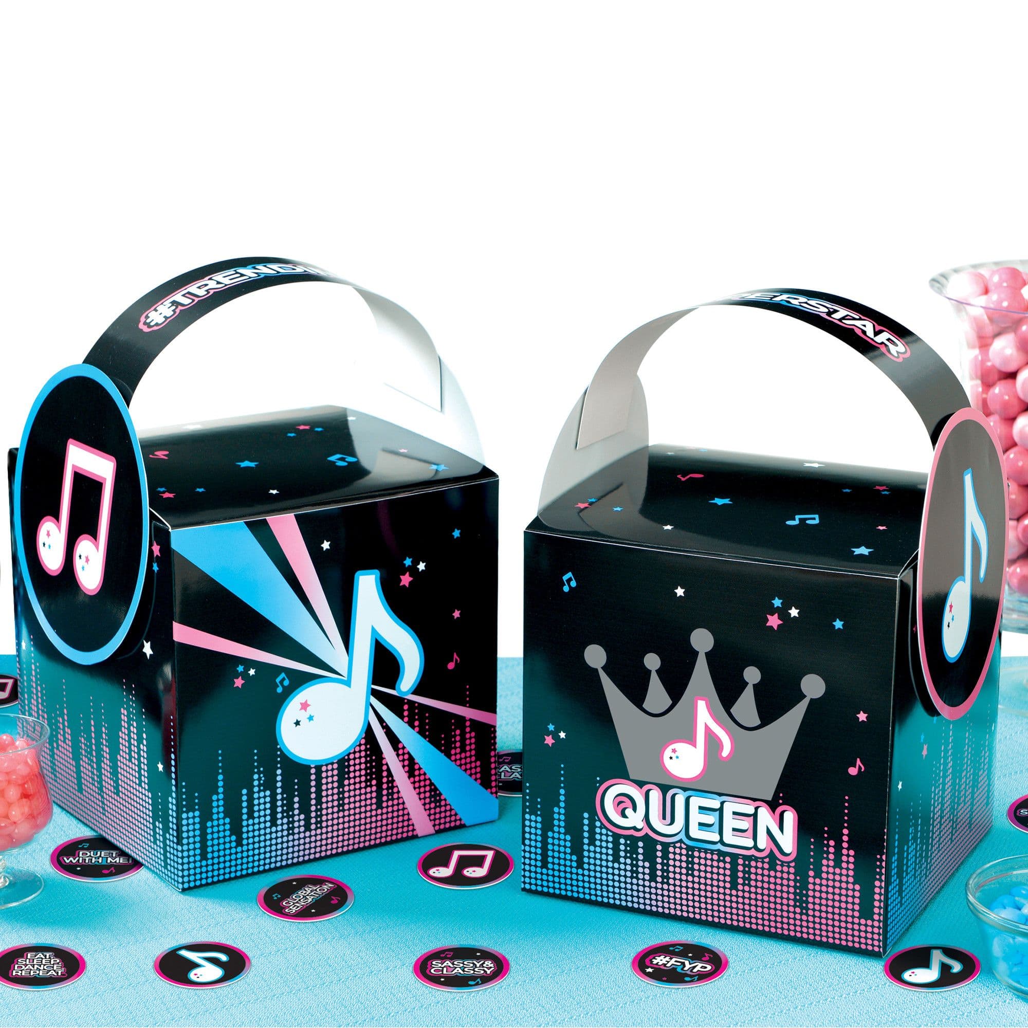 Internet Famous Queen Table Decorating Kit, Blue/Pink, 12-inch, 4-pk