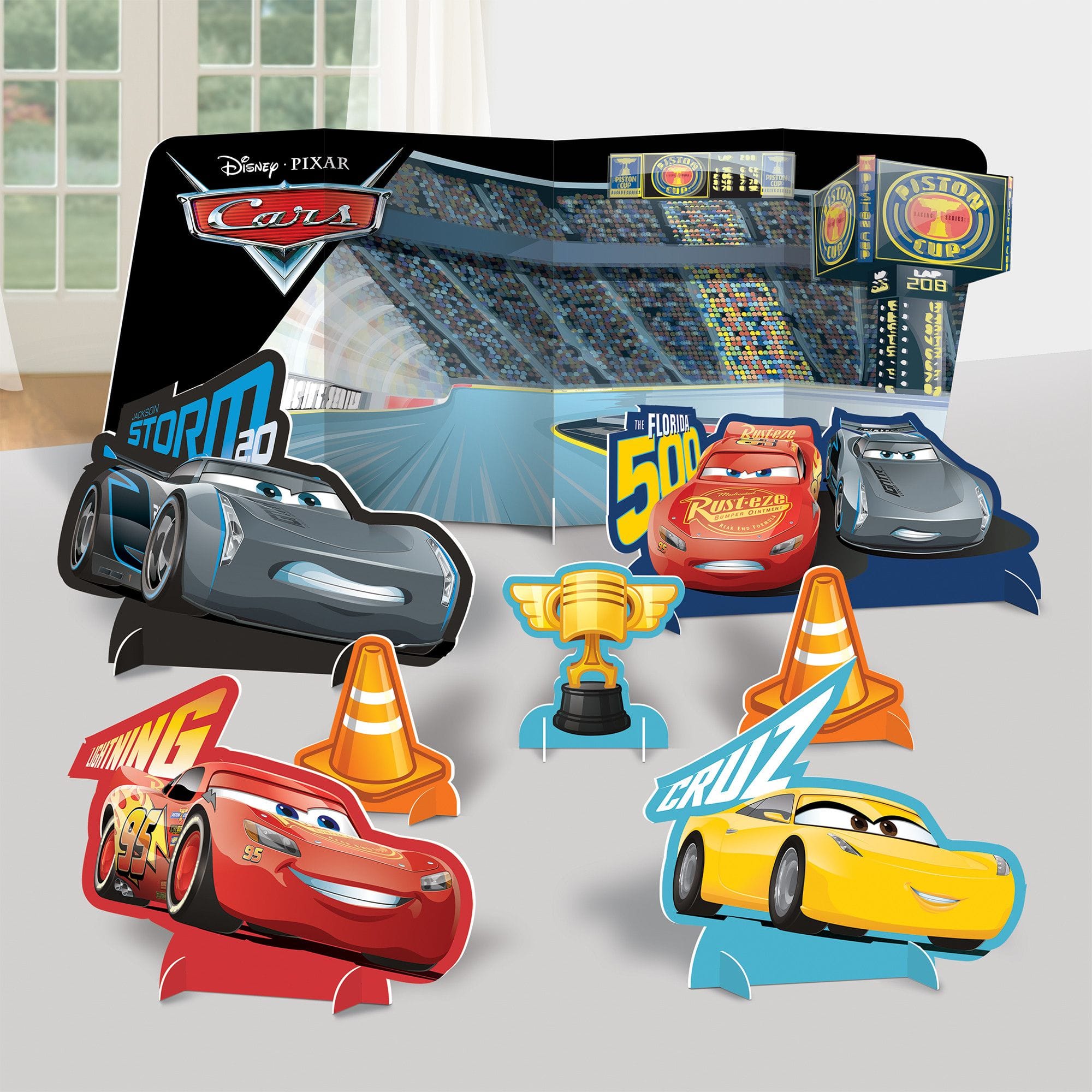 Disney Cars Lightning McQueen Table Centerpiece, 13.75-inch, 6-pk