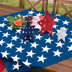 Patriotic Stars MDF Tabletop Decoration, 3-pcs
