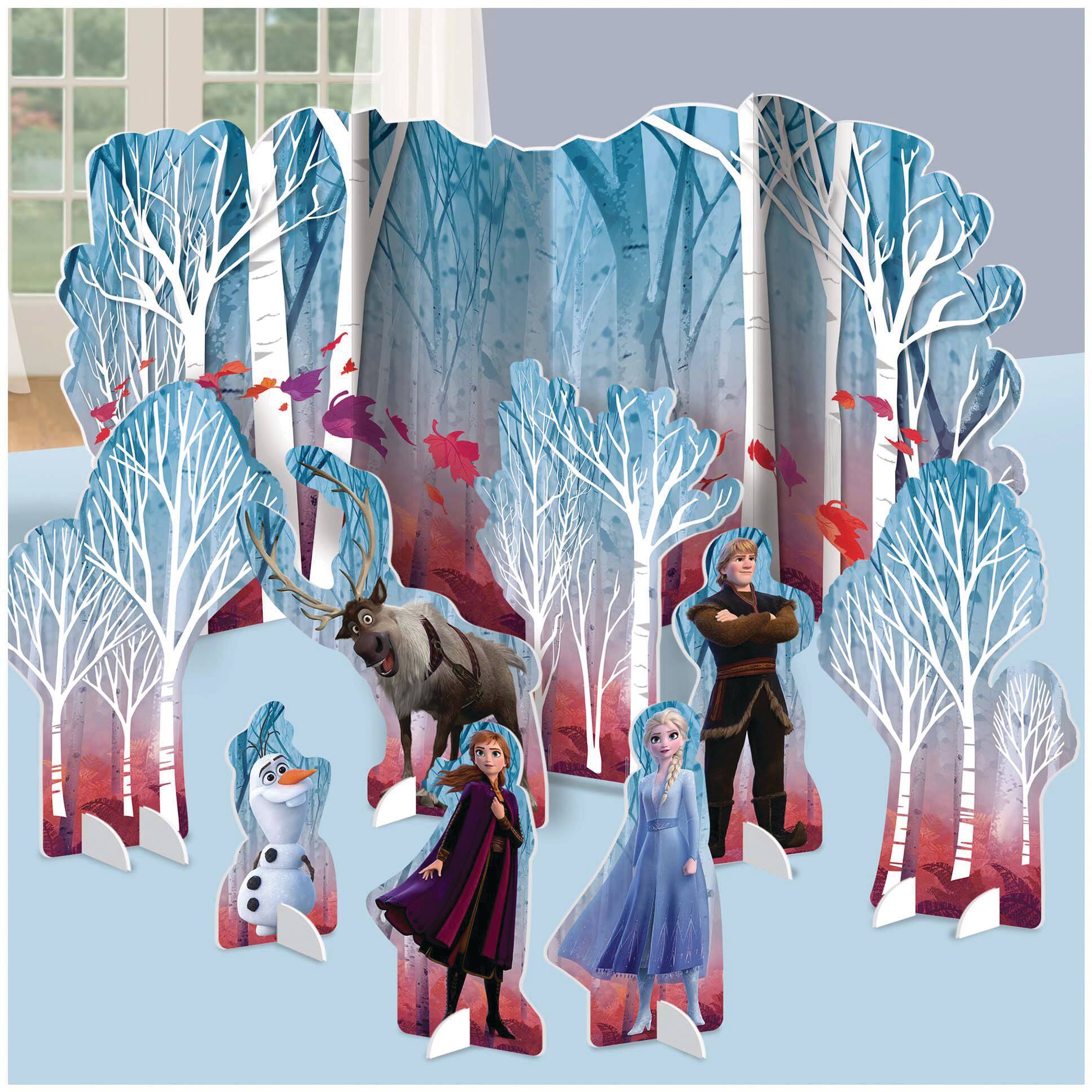 Disney Frozen Table Decorating Kit Centerpieces, Blue, 15.75-inch, 9-pk