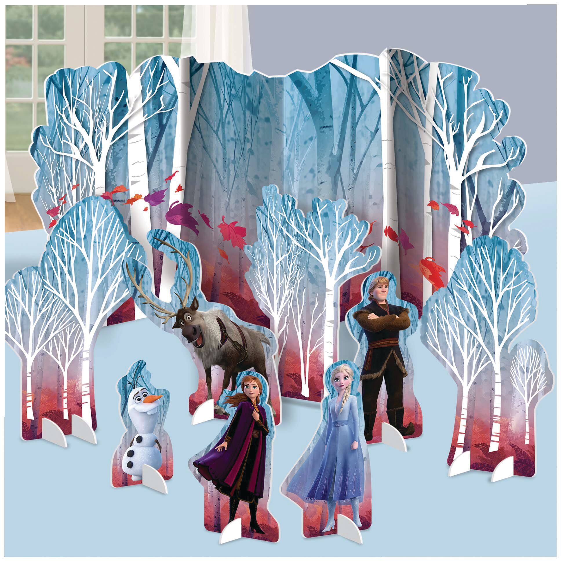 Disney Frozen Table Decorating Kit Centerpieces, Blue, 15.75-inch, 9-pk