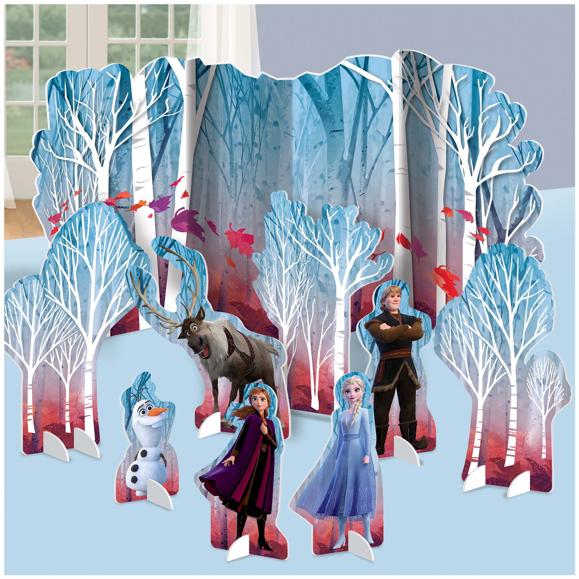 Disney Frozen Table Decorating Kit Centerpieces, Blue, 15.75-inch, 9-pk
