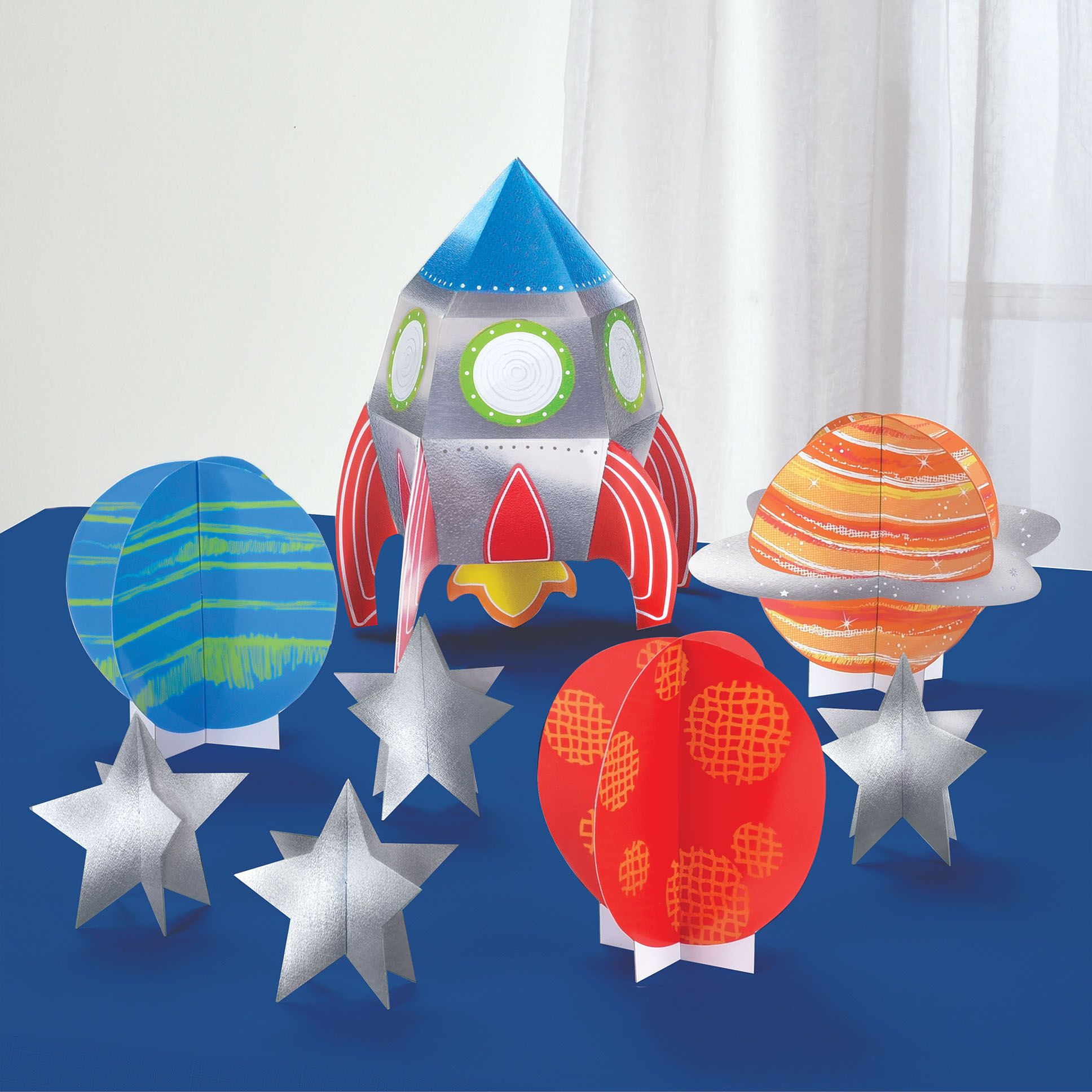 Blast Off Table Decorating Kit, Centerpieces, 11.5 inch, 26-pk