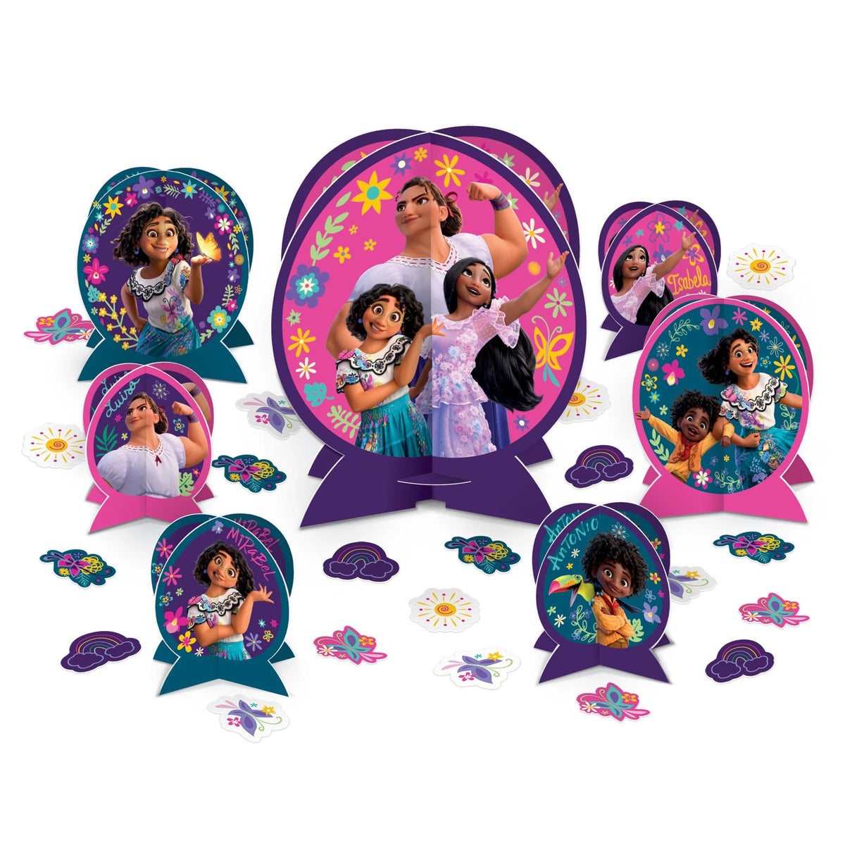 Disney Encanto Table Decorating Kit, Purple/Pink, 13-inch, 31-pk