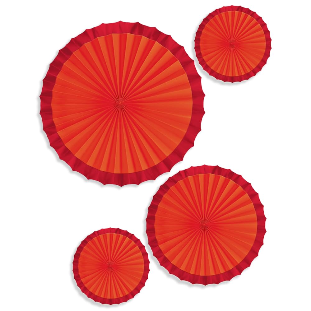 Elegant Black Paper Parasol Fans Set