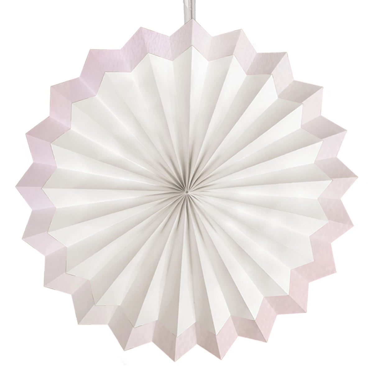 Elegant White Paper Parasol Fan Decoration, 5-pcs