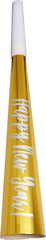 New Year Horns & Blowouts, Black/Gold/Silver, Striped, 50-pk