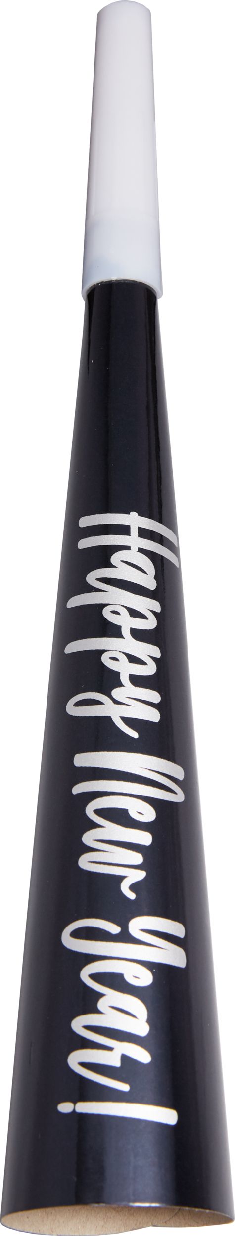 New Year Horns & Blowouts, Black/Gold/Silver, Striped, 50-pk