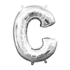 Silver Foil Letter 'C' Balloon