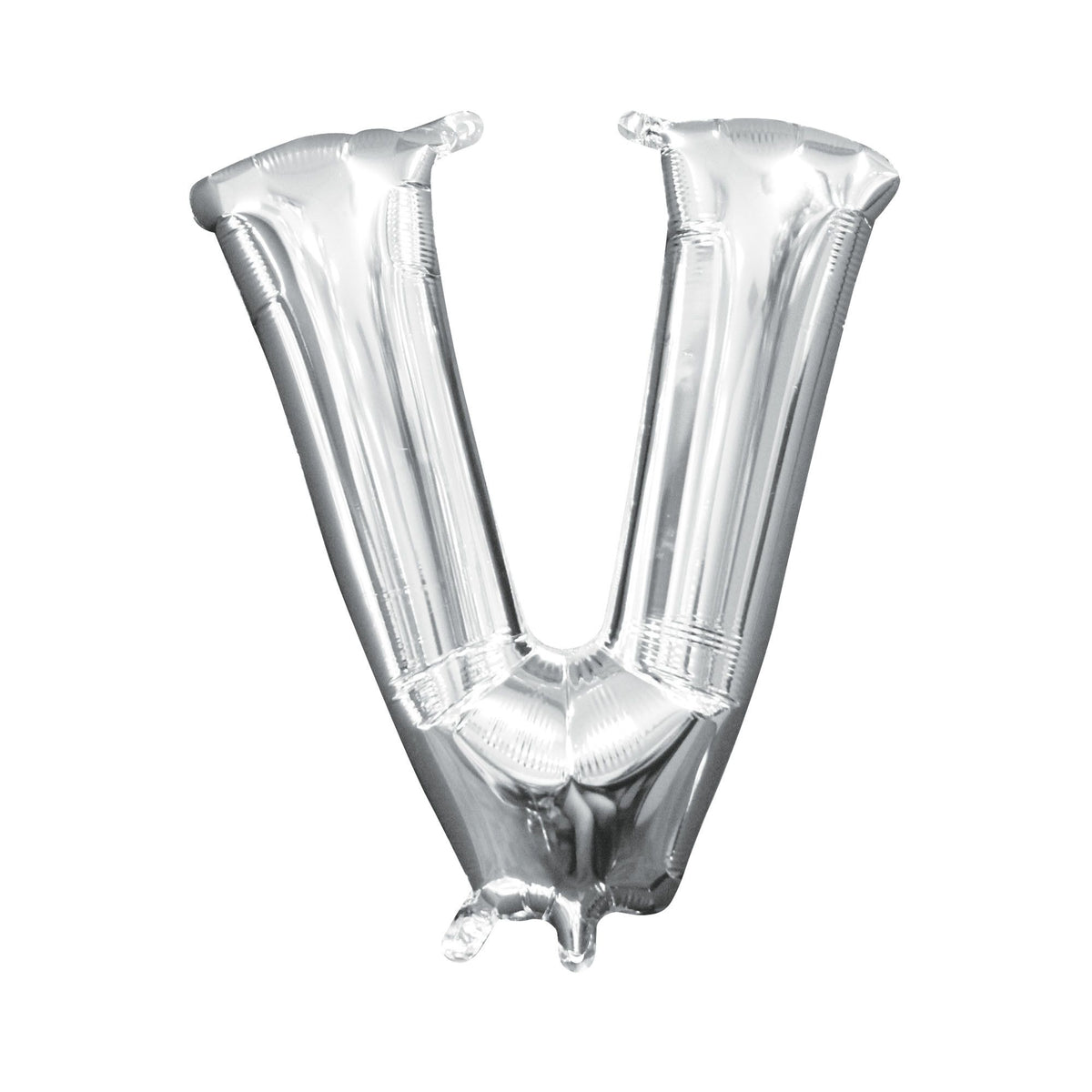 Silver Letter V Foil Balloon
