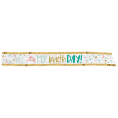 Happy Cake Day It's My Birthday Sequin Sash, One Size