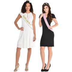"I Do Crew" & "Future Mrs" Sashes, Pink/White, 6-pk
