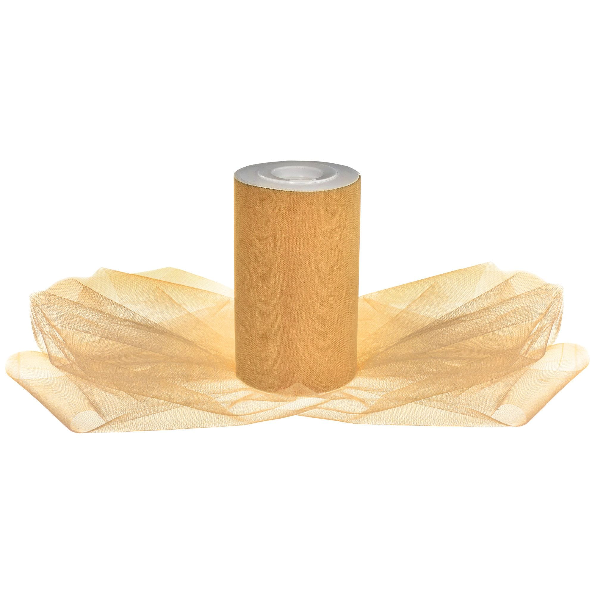 Tulle Spoo Hanging Streamer Decoration, Gold, 65-yd, for Wedding
