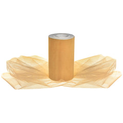 Tulle Spoo Hanging Streamer Decoration, Gold, 65-yd, for Wedding