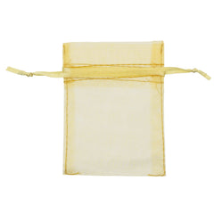 Elegant Gold Mesh Favor Bags, 4-inch, 24 Pack