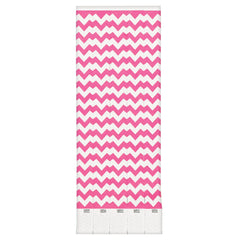 Pink Chevron Waterproof Wristbands, 10-inch, 500 Pack