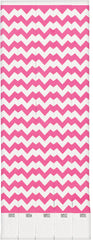 Pink Chevron Waterproof Wristbands, 10-inch, 500 Pack