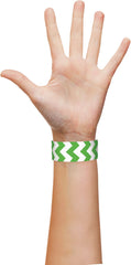 Chevron Waterproof Wristbands, 10-inch, 500 Pack
