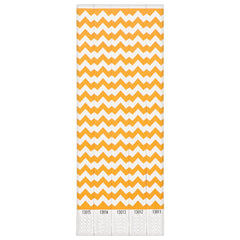 Waterproof Chevron Wristbands, Orange, 10-inch, 500-pk
