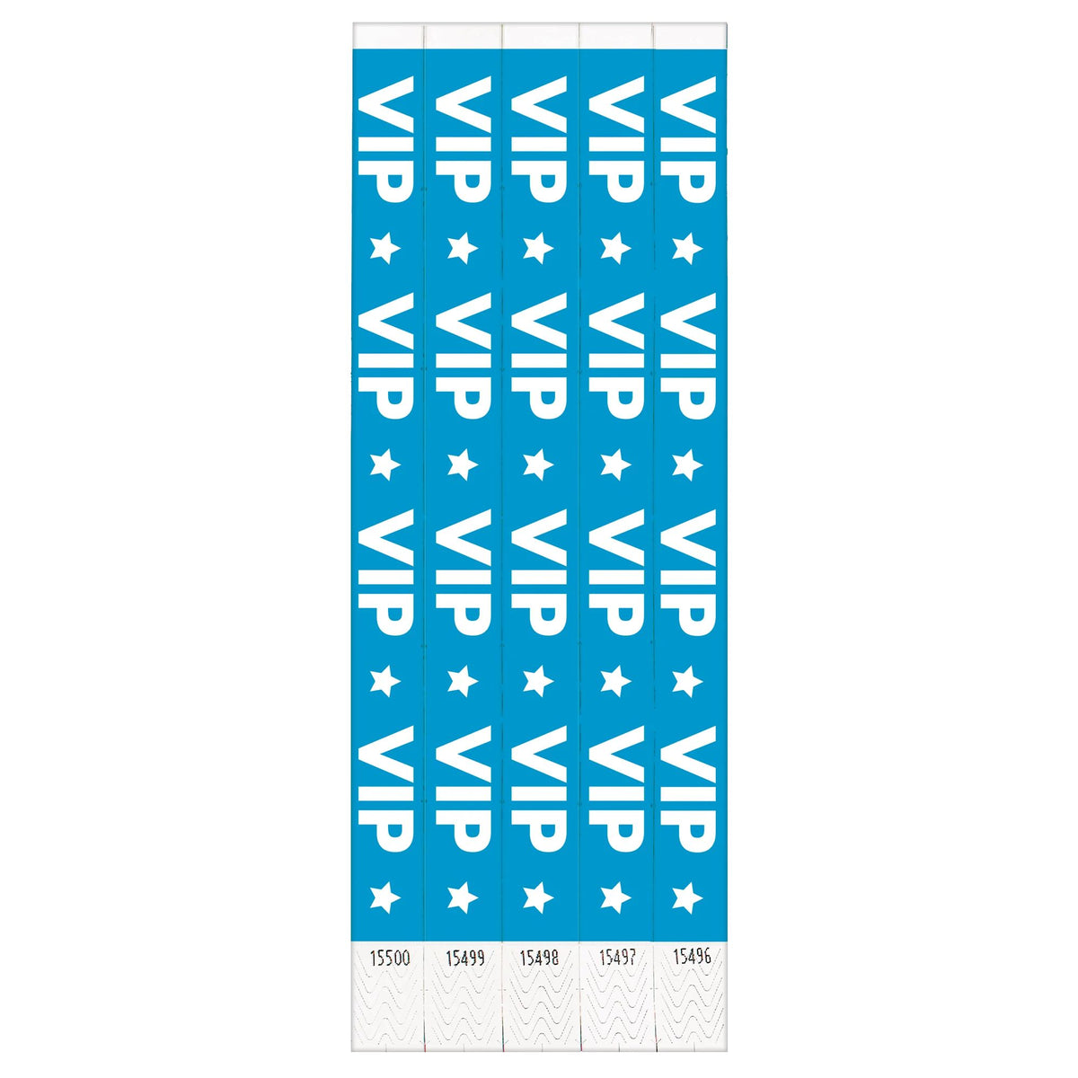 VIP Blue Waterproof Wristbands, 10-inch, 500-pack