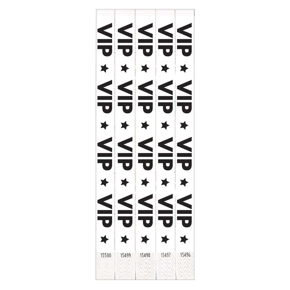 VIP Waterproof White Wristbands, 10-inch, 500-pk