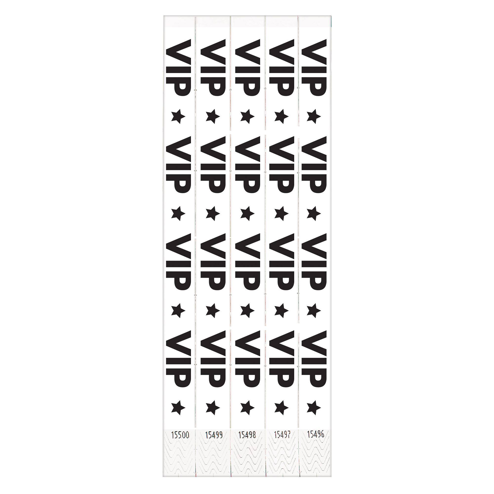 VIP Waterproof White Wristbands, 10-inch, 500-pk