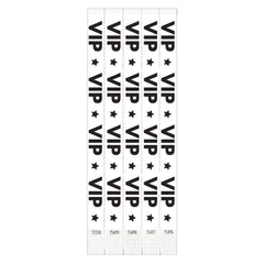 VIP Waterproof White Wristbands, 10-inch, 500-pk
