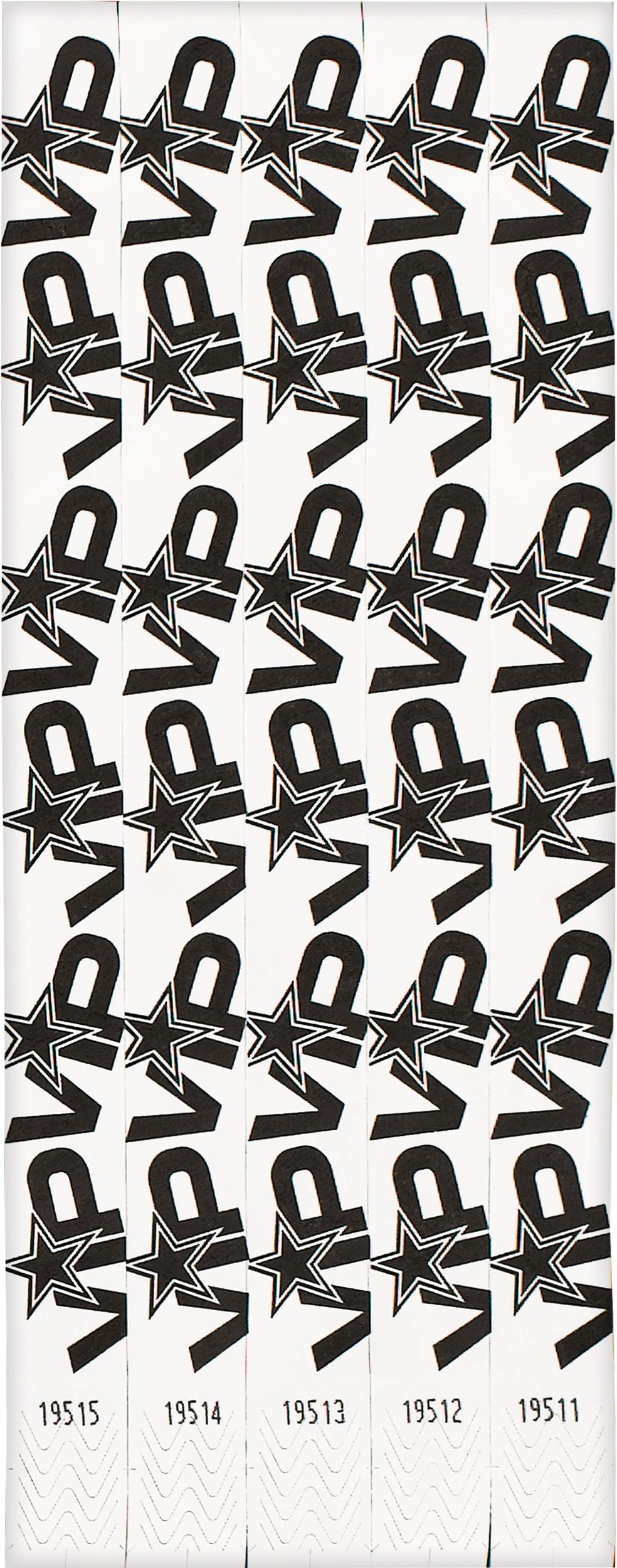 VIP Waterproof White Wristbands, 10-inch, 500-pk