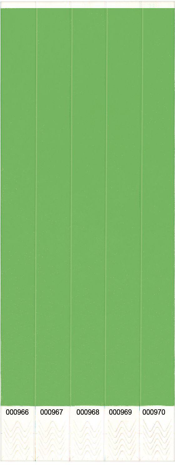 Solid Green Wristbands, 10 inch, 500-pack